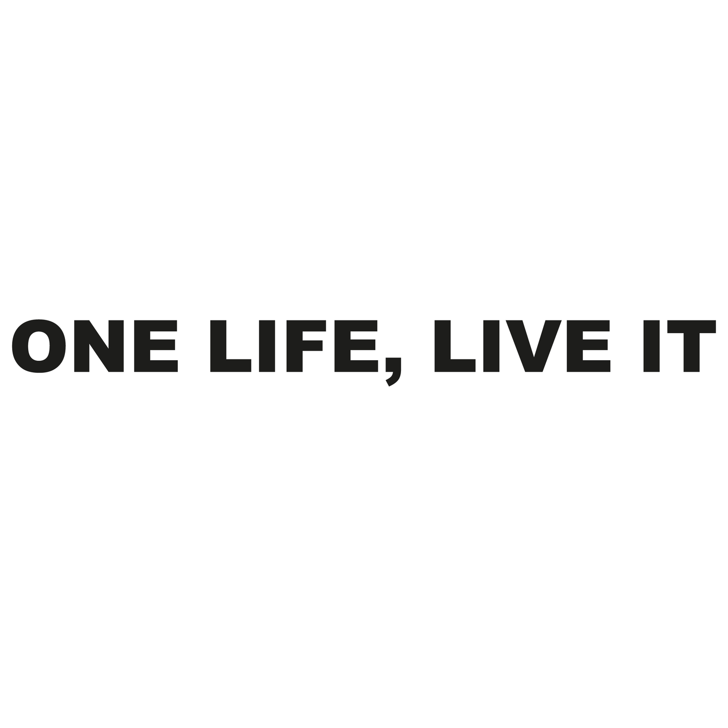 One Life, Live It Decal
